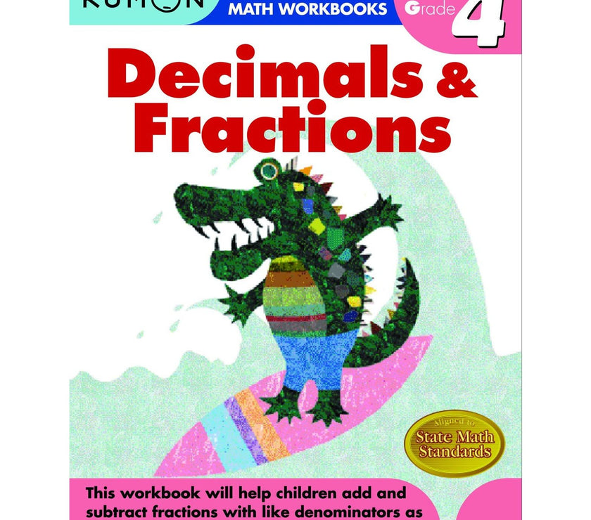 Kumon Math Workbooks Grade 4 Decimals & Fractions | Little Baby.