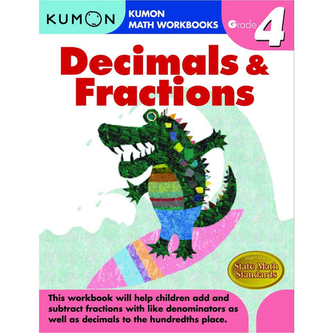 Kumon Math Workbooks Grade 4 Decimals & Fractions | Little Baby.