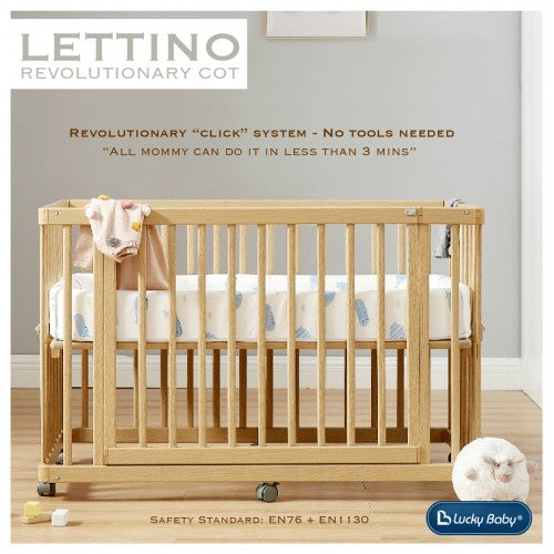 Lucky Baby Lettino™ Rovolutionary Cot - White
