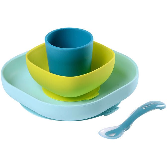 Beaba Silicone Dinner Set of 4 (Assorted Colours)