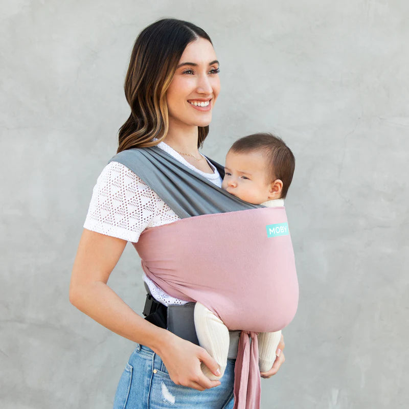 Moby Easy Wrap Carrier - Dusty Rose-2