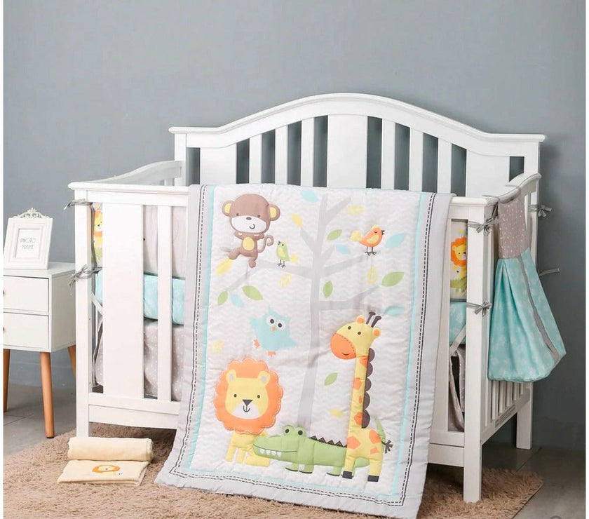 Palette Box 8-Pieces Bedding Set – Yellow Jungle Zoo