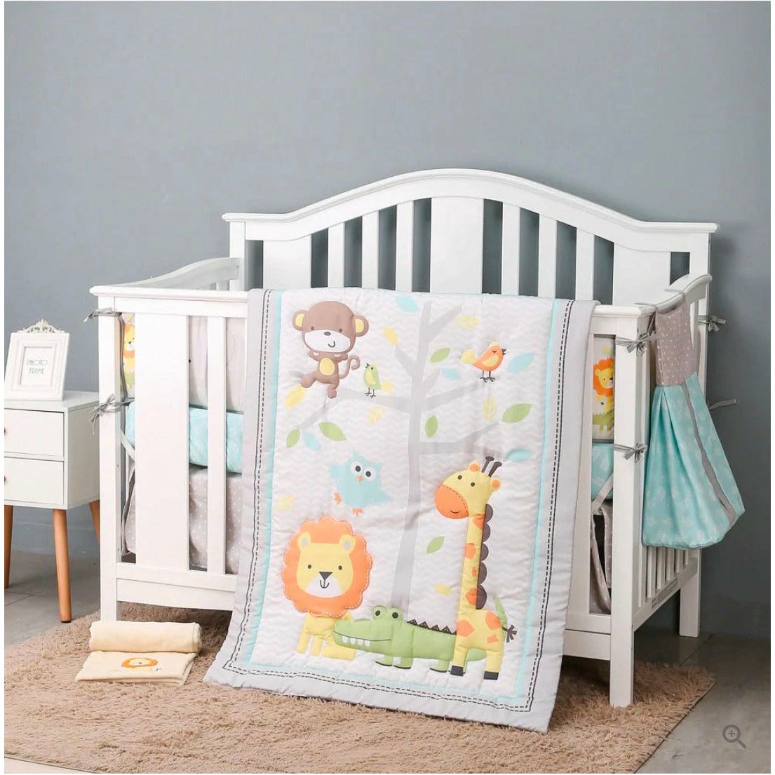 Palette Box 8-Pieces Bedding Set – Yellow Jungle Zoo