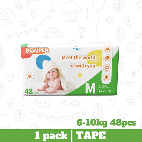 Besuper Ultra-Thin Tape Diapers (Size S to M)