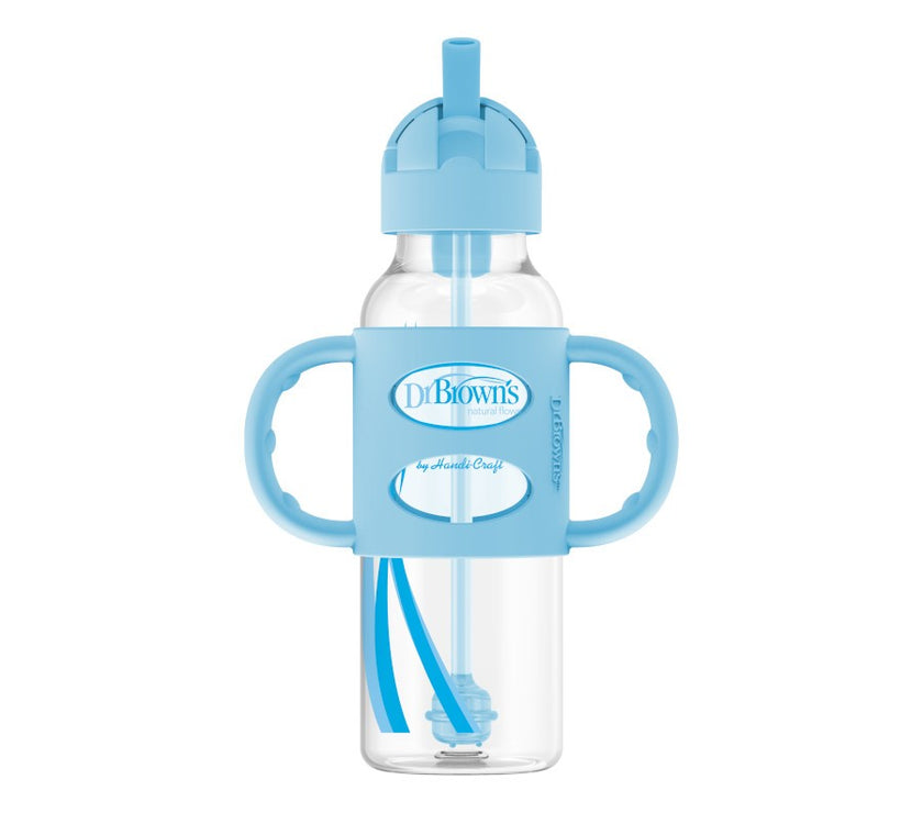 Dr. Brown’s PP Narrow Sippy Straw Bottle w Silicone Handles (Assorted Designs