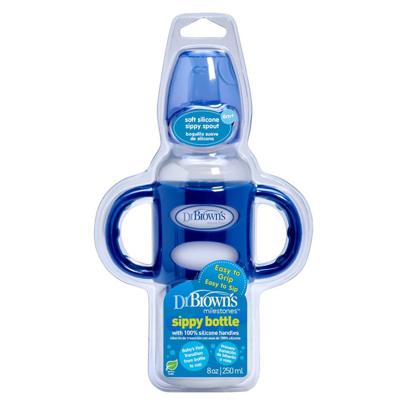 Dr. Brown’s® Milestones™ Narrow Sippy Bottle w Handles (Assorted Designs)
