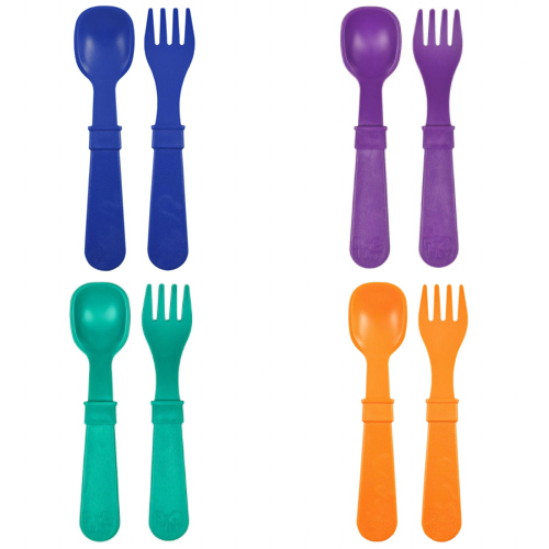 Re-Play Utensils Fork & Spoon Set of 4-4