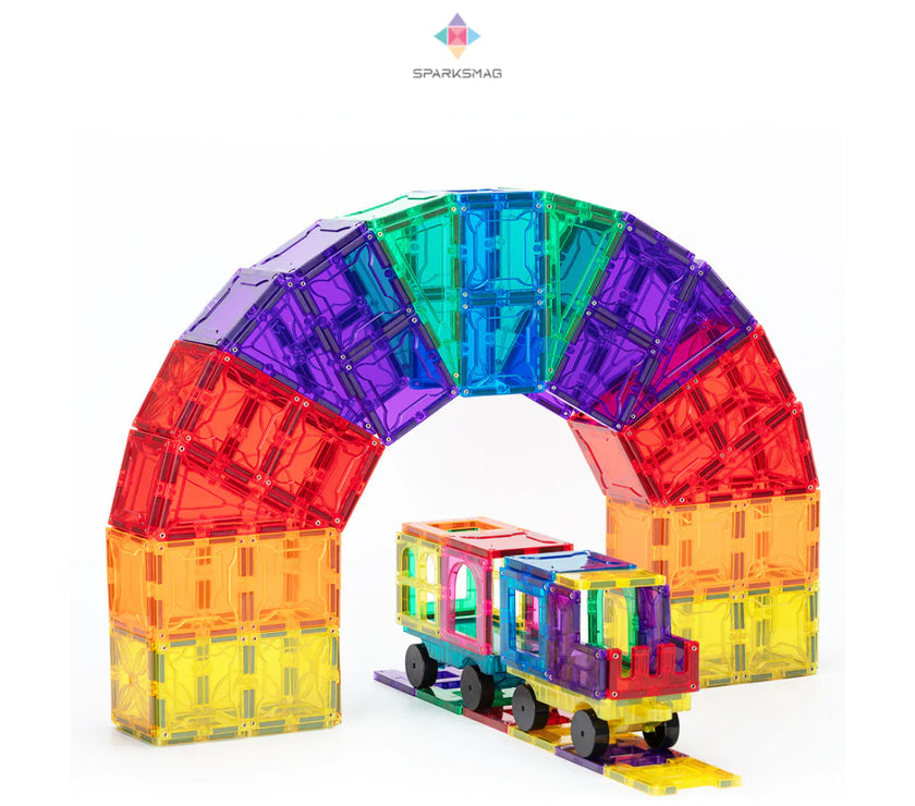 SparksMag Classic 208 Pcs Grande Magnetic Tiles Set