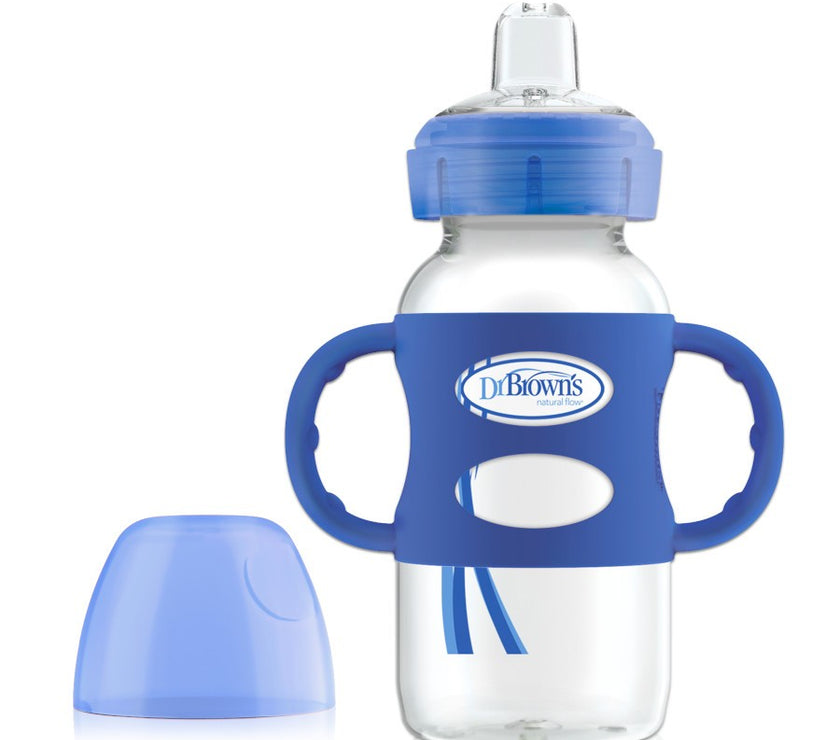 Dr Brown’s 270ml Sippy Spout Bottle w Silicone Handle (Assorted Designs)