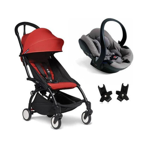 BABYZEN YOYO² Travel System - Red bundle (car seat + fabric pack with frame) | Little Baby.