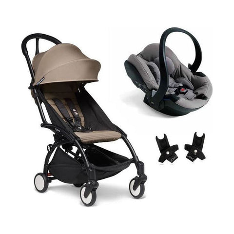 BABYZEN YOYO² Travel System - Taupe bundle (car seat + fabric pack with frame) | Little Baby.
