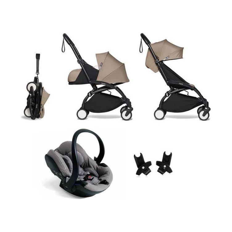 BABYZEN YOYO² Travel System - Taupe bundle (car seat + fabric pack with frame) | Little Baby.