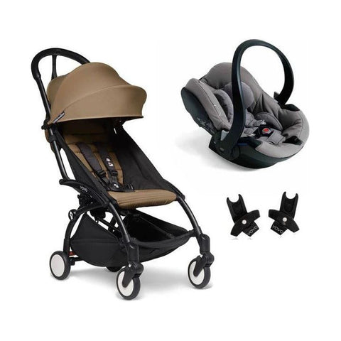 BABYZEN YOYO² Travel System - Toffee bundle (car seat + fabric pack with frame) | Little Baby.
