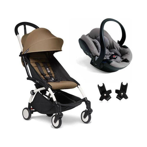 BABYZEN YOYO² Travel System - Toffee bundle (car seat + fabric pack with frame) | Little Baby.