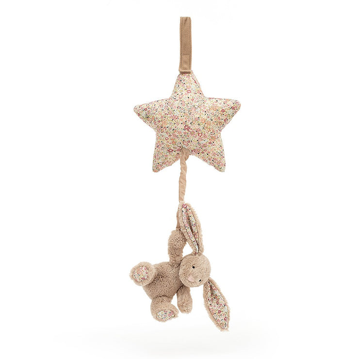 JellyCat Blossom Bea Beige Bunny Musical Pull | Little Baby.