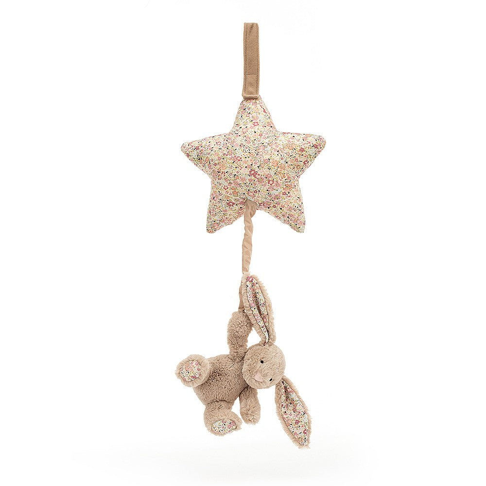 JellyCat Blossom Bea Beige Bunny Musical Pull | Little Baby.