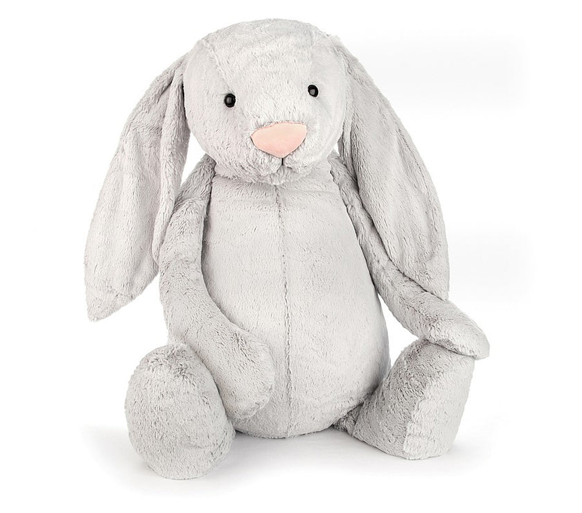 JellyCat Bashful Silver Bunny - Really Really Big H108cm | Little Baby.