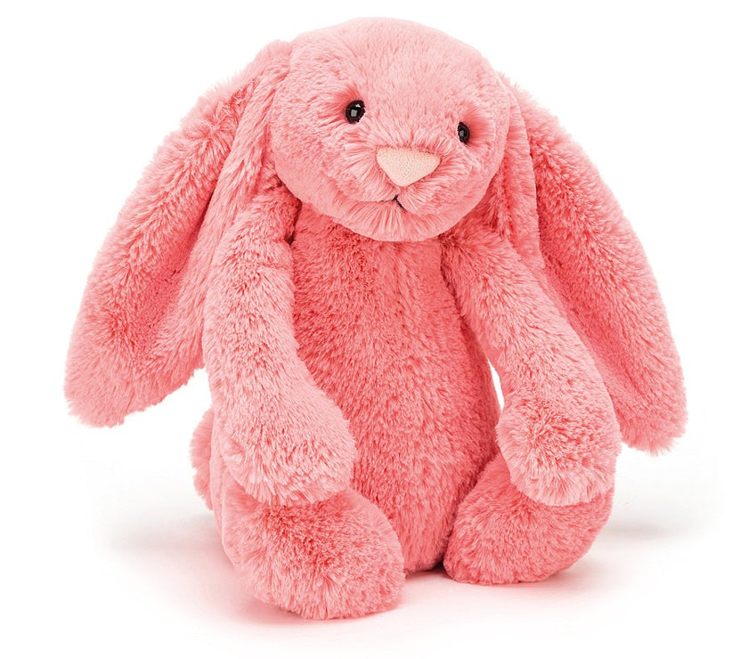 JellyCat Bashful Coral Bunny - Medium H31cm | Little Baby.