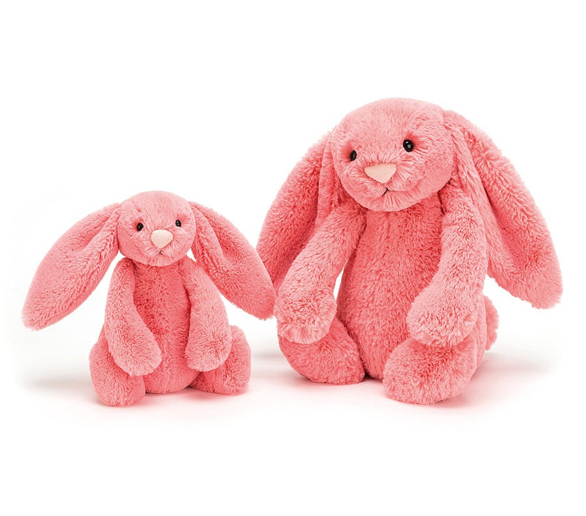 JellyCat Bashful Coral Bunny - Medium H31cm | Little Baby.