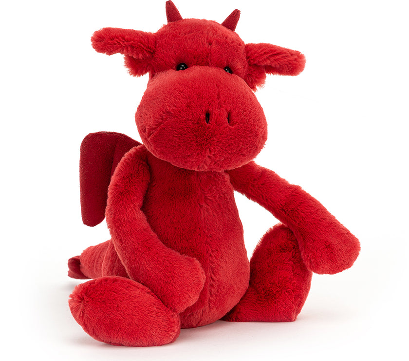 JellyCat Bashful Red Dragon - Medium H31cm | Little Baby.