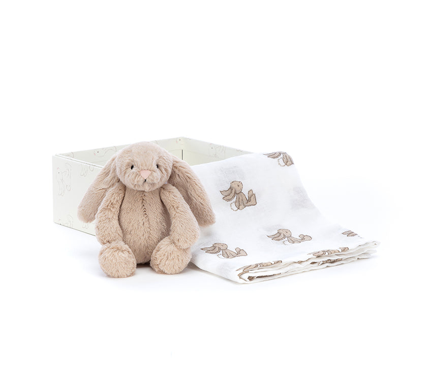 JellyCat Bashful Beige Bunny Gift Set | Little Baby.
