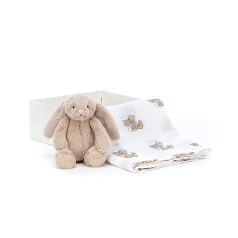 JellyCat Bashful Beige Bunny Gift Set | Little Baby.