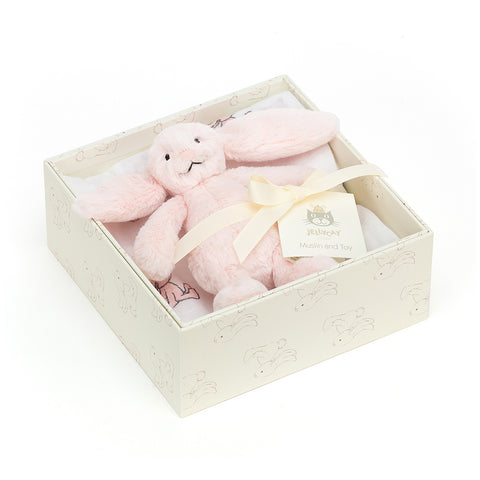 JellyCat Bashful Pink Bunny Gift Set | Little Baby.