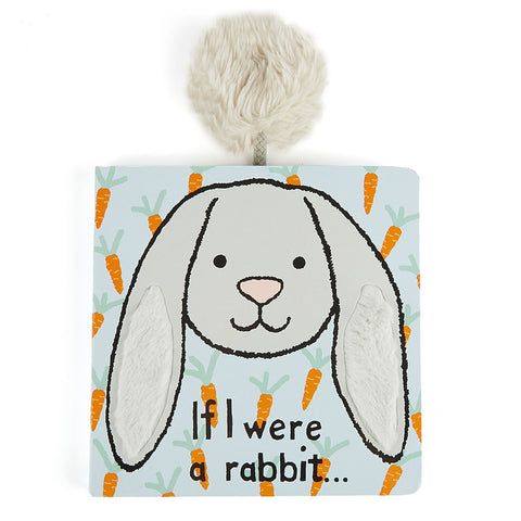JellyCat If I Were A Rabbit Board Book (Silver) | Little Baby.