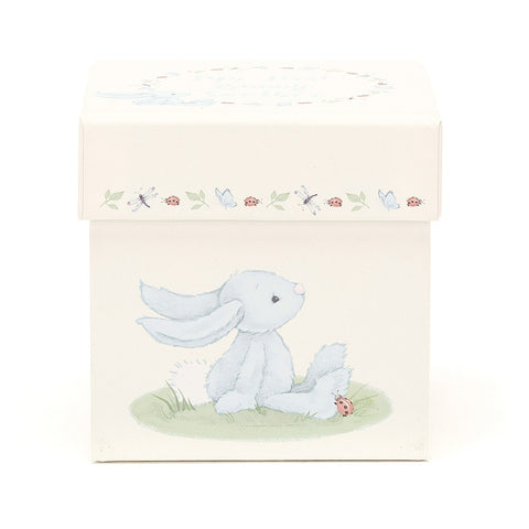 JellyCat My First Blue Bunny Soother | Little Baby.