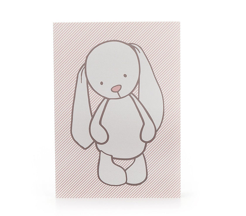 JellyCat Bashful Bunny Pink Stripes A6 Note Book | Little Baby.