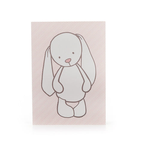JellyCat Bashful Bunny Pink Stripes A6 Note Book | Little Baby.