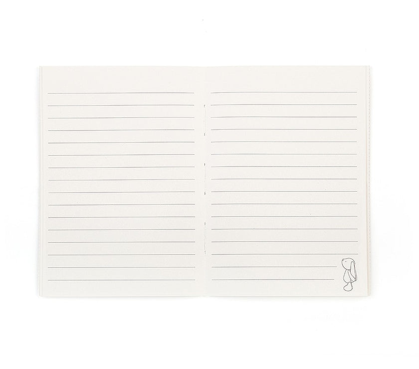 JellyCat Bashful Bunny Pink Stripes A6 Note Book | Little Baby.