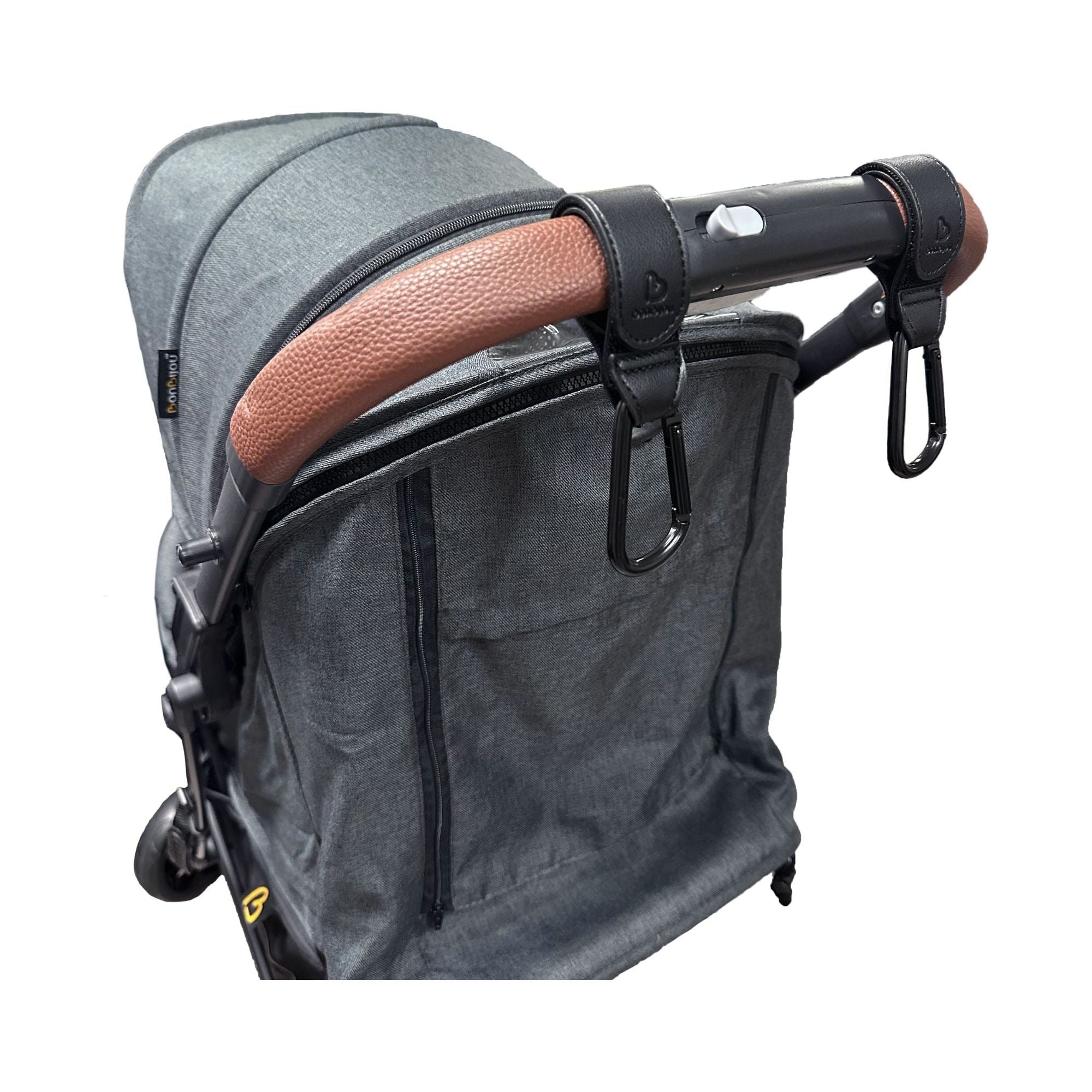 Bonbijou Stroller Hooks With Leather Straps