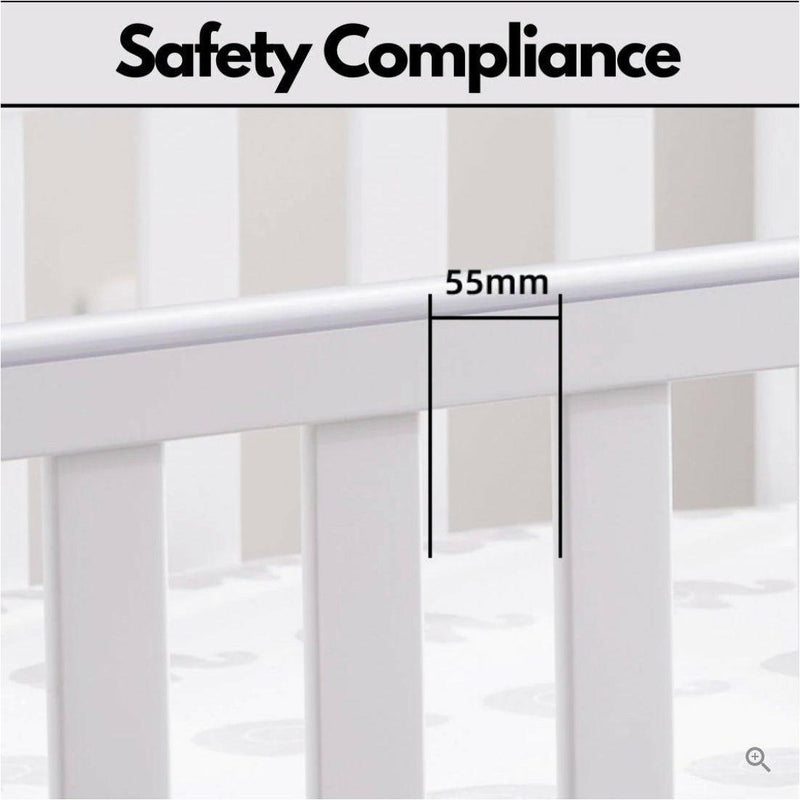 Palette Box Sweet Dreams Avant Garde 10-in-1 Convertible Baby Cot with Anti-Colic System (ACS) & Rocker - Drop Gate (120x60cm)-7