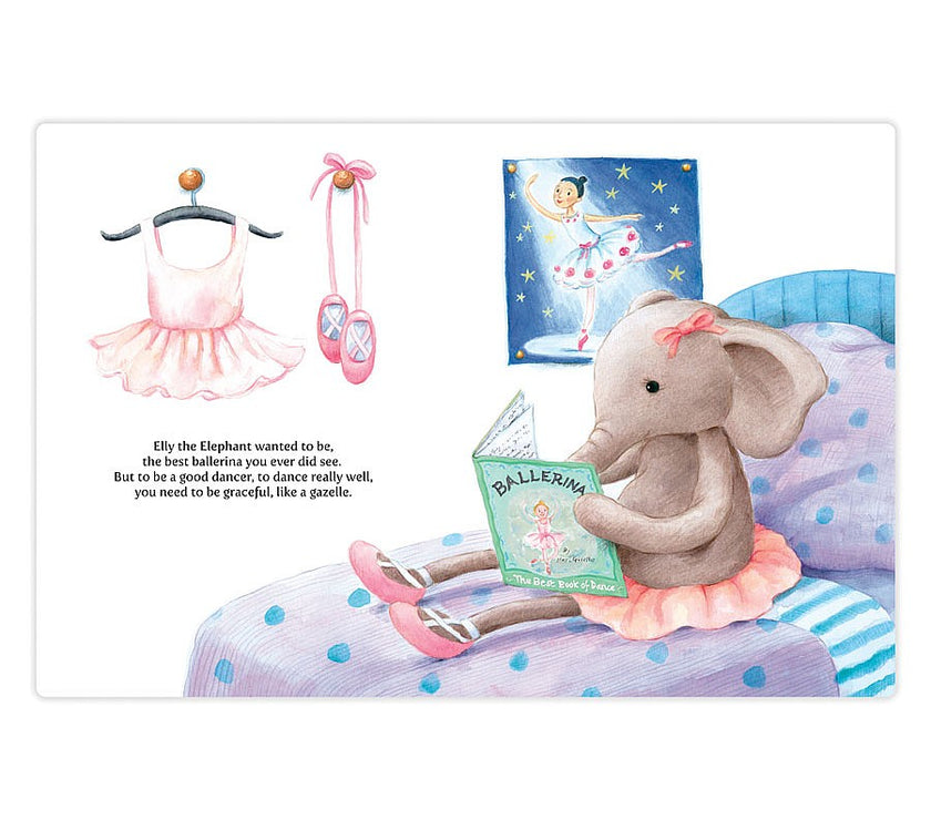 JellyCat Elly Ballerina Book | Little Baby.