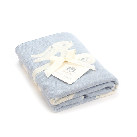 JellyCat Bashful Blue Bunny Blanket (Boxed) | Little Baby.