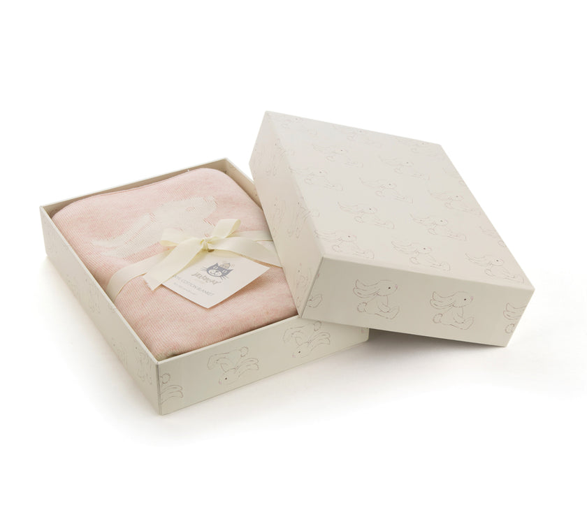 JellyCat Bashful Pink Bunny Blanket (Boxed) | Little Baby.