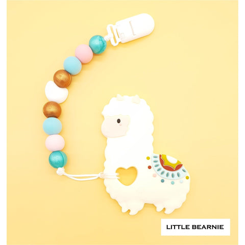 Little Bearnie Modern Baby Teether Clip Set - Lovely Llama | Little Baby.