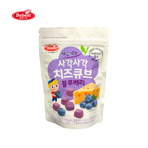 Bebest Baby Snack Freeze-Dried Cheese Cube - Blueberry (16g)