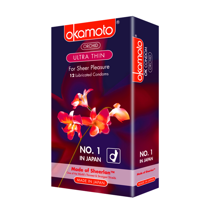 Okamoto Condoms Orchid Ultra Thin 12s | Little Baby.