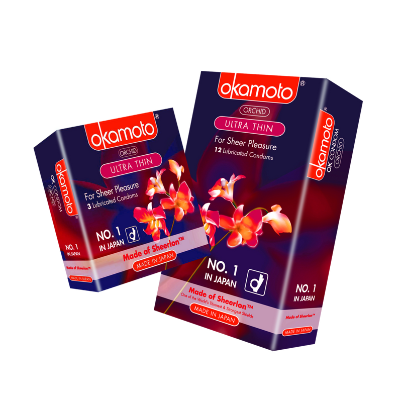 Okamoto Condoms Orchid Ultra Thin 12s | Little Baby.