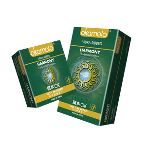 Okamoto Condoms Harmony Vibra Ribbed 12s | Little Baby.