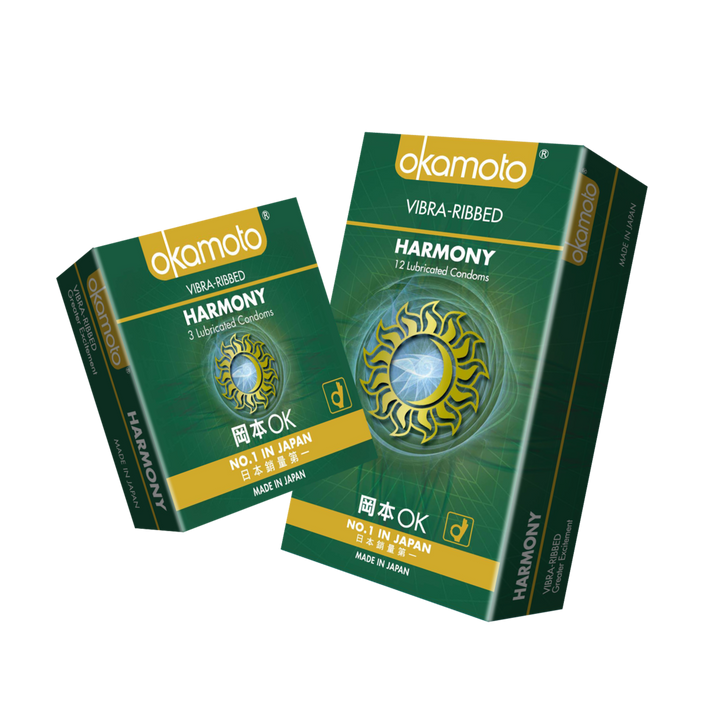 Okamoto Condoms Harmony Vibra Ribbed 12s | Little Baby.
