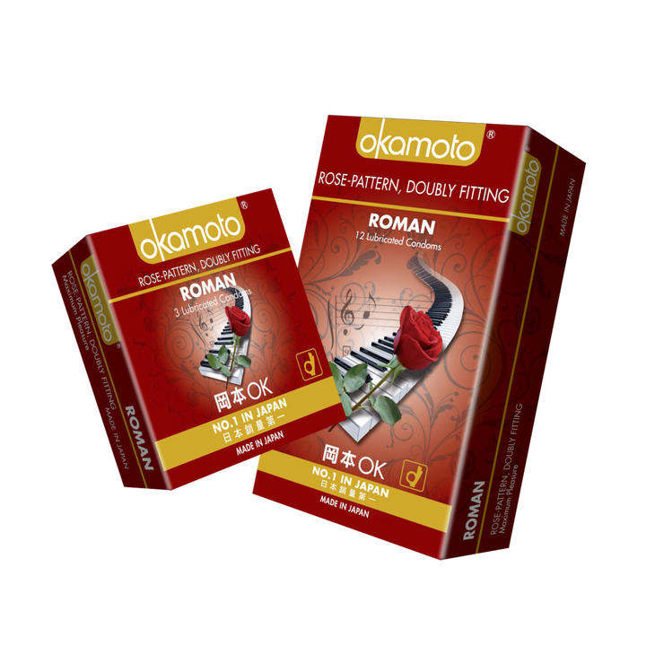 Okamoto Condoms Roman Rose Pattern 12s | Little Baby.