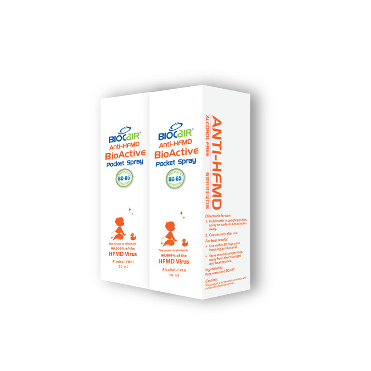 BioCair BioActive Anti-HFMD Pocket Spray [Twin Pack] | Little Baby.