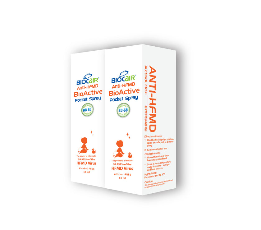 BioCair BioActive Anti-HFMD Pocket Spray [Twin Pack] | Little Baby.