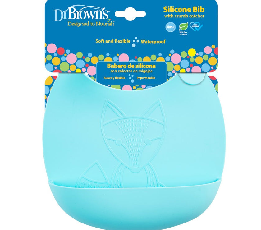 Dr. Brown’s Silicone Baby Bib - Turquoise