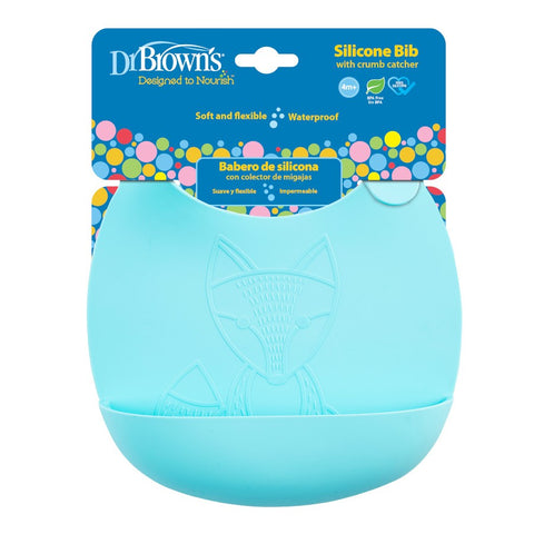 Dr. Brown’s Silicone Baby Bib - Turquoise