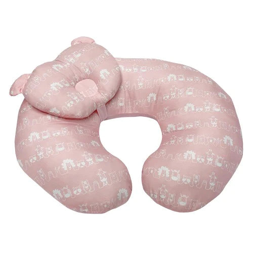 Lucky Baby Cuddle'U Nursing Pillow/Positioner + Infant Pillow - Pink Animal