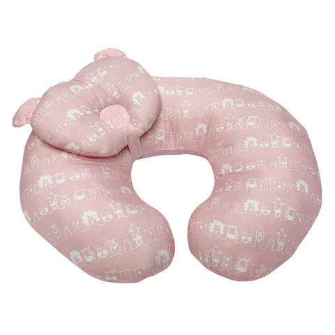 Lucky Baby Cuddle'U Nursing Pillow/Positioner + Infant Pillow - Pink Animal